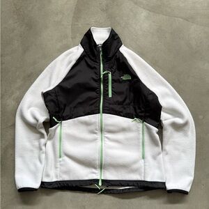 The North Face Black and White fleece Denali Jacket